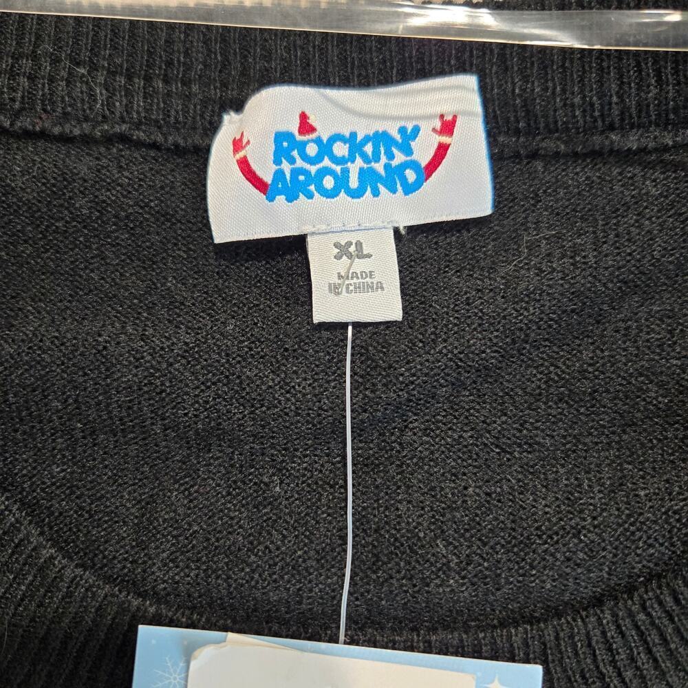 NWT Rockin' Around Christmas Sweater Santa Claus BYOB Pocket Sz XL Holiday - Picture 2 of 14